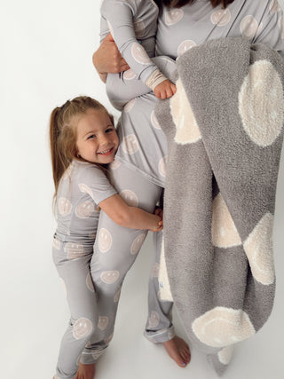 Plush Baby Blanket - Smiley
