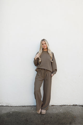 Colby Long Sleeve Set - Olive Khaki
