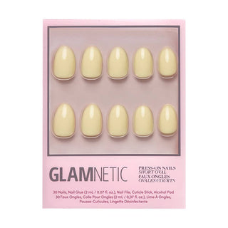 Pastel Yellow Glamnetic Nails