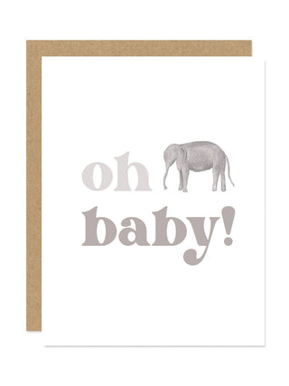 Oh Baby Elephant Card