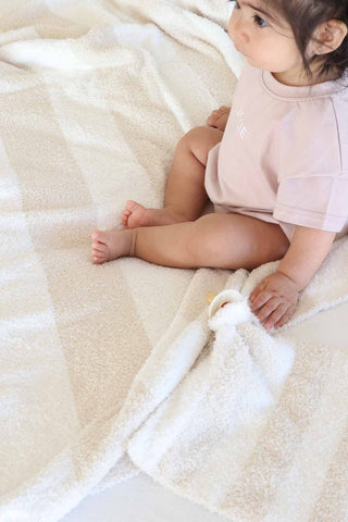 CuddleLane™ Luxe Lovey | Toffee Stripe