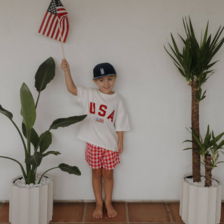 Child Boxer Shorts | Scarlet Gingham