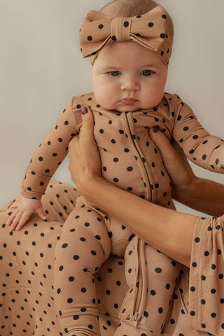 Polka-Dot | Bamboo Zip Romper