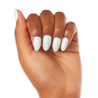 Moonlight Press-On Nails|Pearlescent White| Short Almond (Rooted)