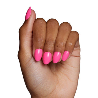 Hot Pink Press-On Nails | Solid Nails | Short Oval Length (Rooted)