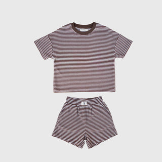 Child Terry Short Set | Cola Stripe