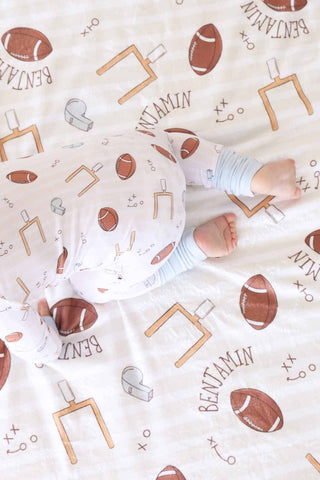Tiny Touchdowns Convertible Zip Romper | Neutral