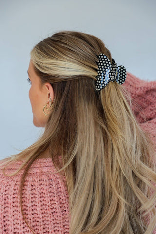 BLACK & WHITE POLKA DOT CLAW