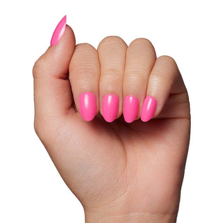 Hot Pink Press-On Nails | Solid Nails | Short Oval Length (Rooted)