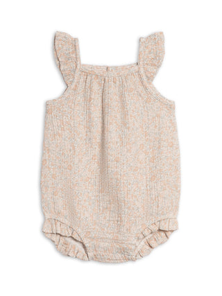 Sandra Muslin Tank Bubble Romper - Belmont Floral / Shell + Powder