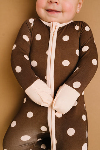 Espresso Polkadot Bamboo Zippy
