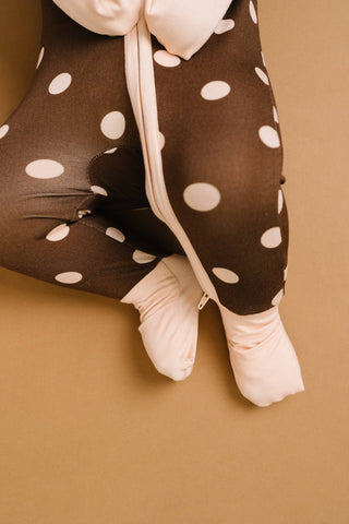 Espresso Polkadot Bamboo Zippy