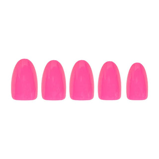 Hot Pink Press-On Nails | Solid Nails | Short Oval Length (Rooted)
