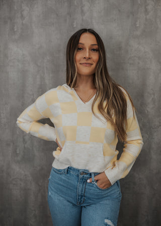 Checkered Pullover - Yellow