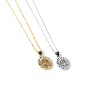 TSK- Mini Radiant Initial Necklace-Silver